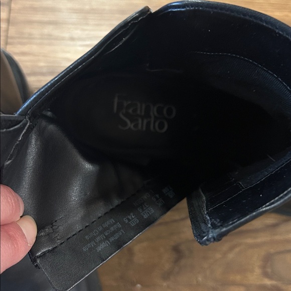 Franco Sarto Black Leather Ankle Booties - Picture 6 of 9